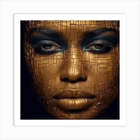 Gold Face Art Print