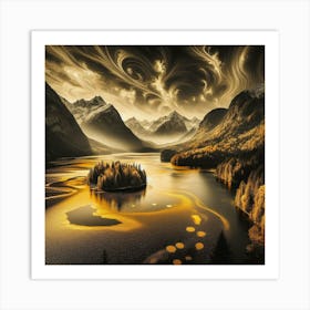 Swiss Lake Art Print