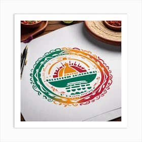 Mexican Flag 29 Art Print