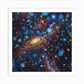 Galaxy Painting Art Print