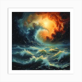 Stormy Seas, Impressionism And Surrealism Art Print