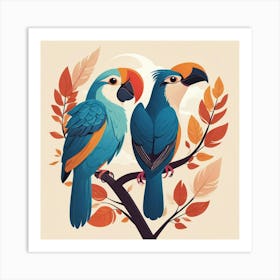 Graphic Design Birds Of A Feather Art 1 Art Print