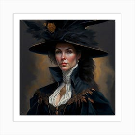 Lady In Black Art Print