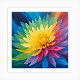 Rainbow Flower Art Print