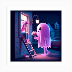 Ghosts And Flowers Art Print