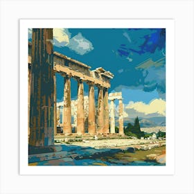 A Temple Of Olympian Zeus In Athens Expressive S 1720009638 3 Art Print