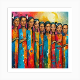 colorful Women Art Print