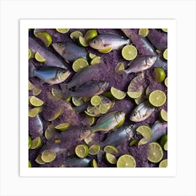 Purple Fish Art Print