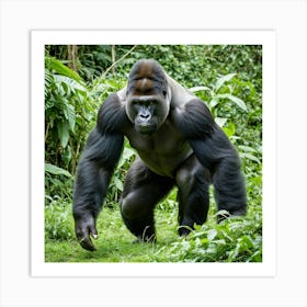 Gorilla In The Jungle 1 Art Print