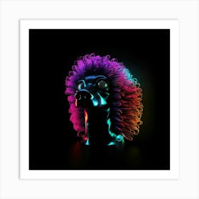 Poodle Head Poster