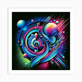 Psychedelic Music Art Art Print