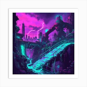 Futuristic City 38 Art Print