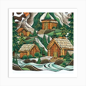 Small mountain village 13 Art Print