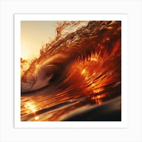 Sunset In The Ocean Art Print