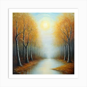 Autumn River Art Print