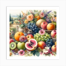 Fruit Baskets Art Print