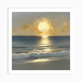 Sunset Over The Ocean 11 Art Print