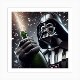 Darth Vader Poppin Bottles Star Wars Art Print Art Print