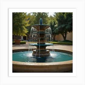 Fountain In The Courtyard Art Print