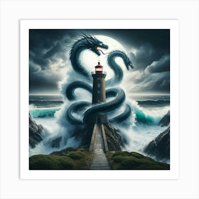 Lighthouse Of The Dragon Art Print