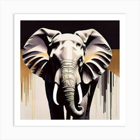 Elephant Illustration Poster Art Print