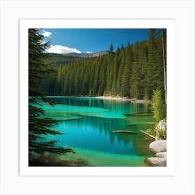 Turquoise Lake 4 Art Print