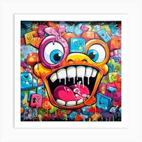 Graffiti Wall Art Art Print