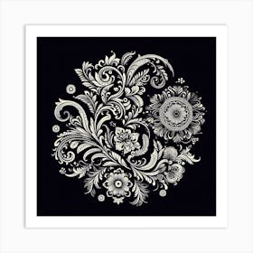 Ornate Floral Design 28 Art Print