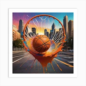 Basketball Hoop Art Print