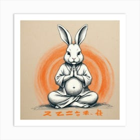 Buddha Rabbit 1 Art Print