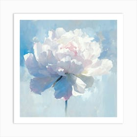 White Peony Art Print