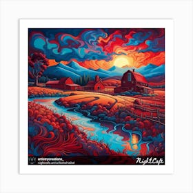 Sunset In The Valley Art Print