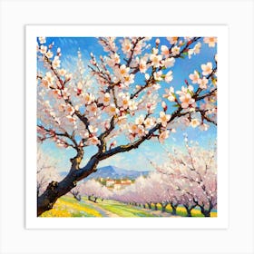 Blossoming Almond Trees Art Print