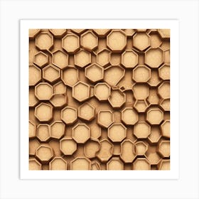 Texture Of Honeycombs Art Print