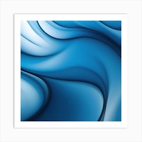 Abstract Blue Wave 13 Art Print