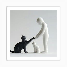 Cat And Dog Art Print