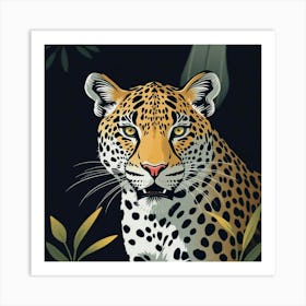 Leopard In The Jungle Poster