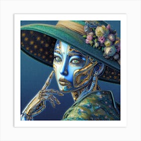 Robot Lady Art Print