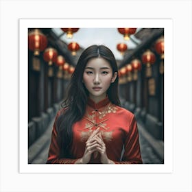 China in Red 1 Art Print