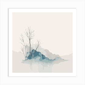 Trees In The Snow Art Print