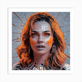 Mosaic Woman Art Print