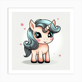 Cute Unicorn 585 Art Print