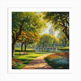 Boston Park Art Print