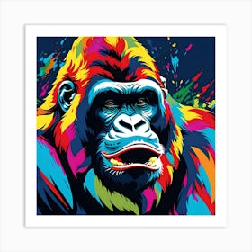 NEON GORILLA Art Print