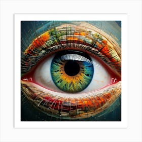 Firefly Divided Eye, Building Sized, Layers, Different Seasons, Seasonal Floors, Surreal, Architectu (11) Art Print