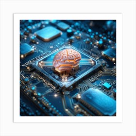 Artificial Intelligence Brain In Close Up Miki Asai Macro Photography Close Up Hyper Detailed Tr (19) Art Print