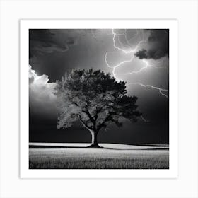 Lightning Tree 8 Art Print