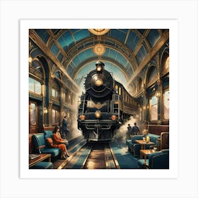 Train Station Art Print