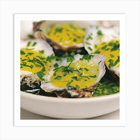 Oysters With Lemon Art Print