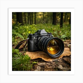 Camera In The Woods 3 Art Print